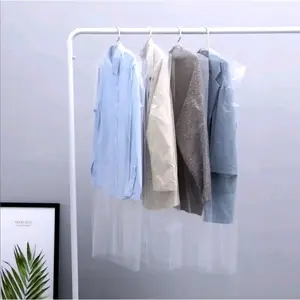 10PCS Plastik pelindung baju, gamis, jas, gaun / Plastik laundry gantung / plastik baju gantung Cover Baju Gantung Transparan Anti Debu dan Air/ Lemari hanger