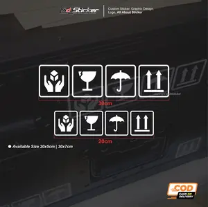 STICKER FRAGILE CUTTING HARDCASE (Sound System)