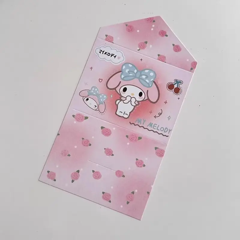Kartu Sanrio Hellokitty/ Kuromi /Cinnamoroll lucu untuk kartu Lipat Dilipat Birtday Cards Gift 1 PCS Kertas 6