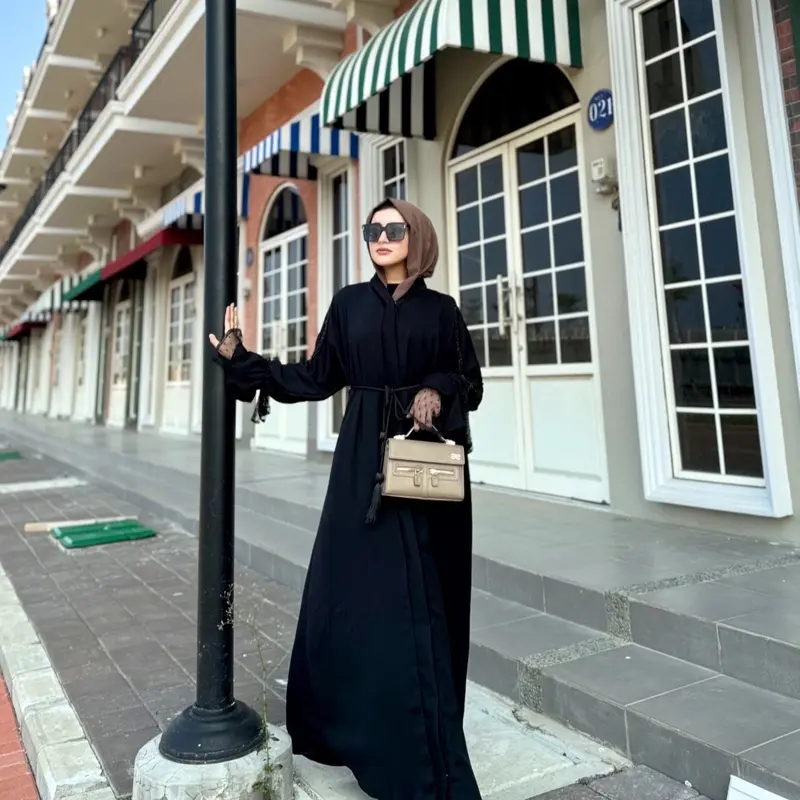 Abaya tile crystal fursan/ abaya mewah/abaya pesta kombinasi crystal premium 5