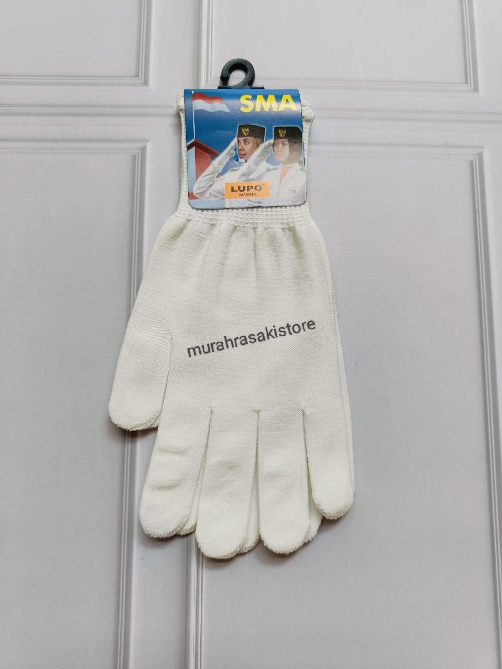 3 pasang sarung tangan paskibra upacara putih polos anak SD SMP SMA