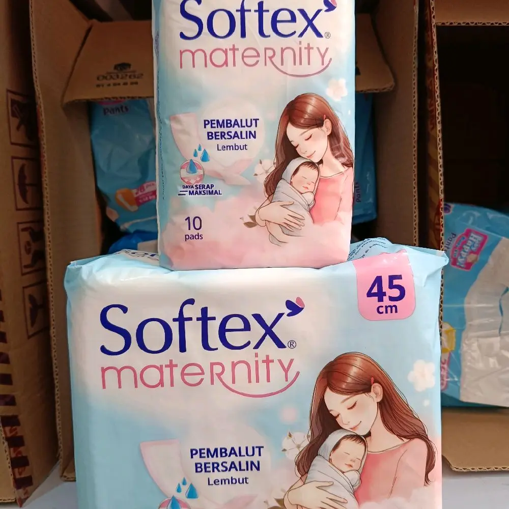 Softex Maternity Pembalut Bersalin Lembut 45 cm - 10 dan 20 pcs Nyaman & Serap Maximal untuk Ibu Hamil
