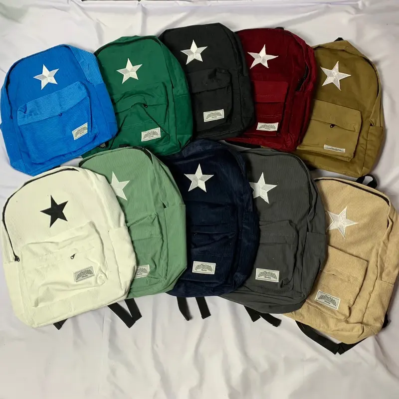 Tas ransel bagpack Corduroy bintang nbc tas gendong sekolah pria Cewe Backpack 1