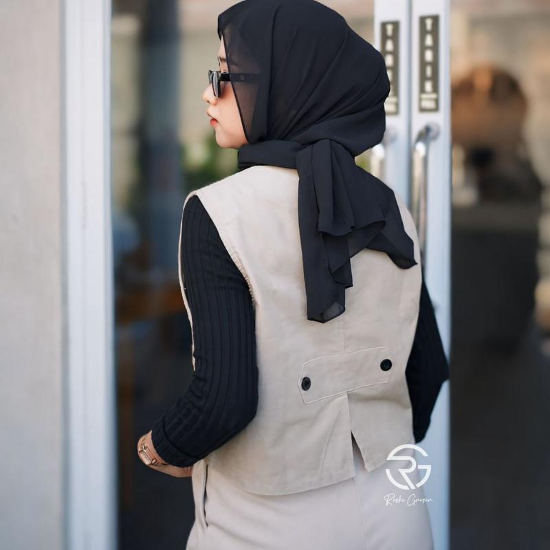 Sella Vest Corduroy Rompi Wanita Corduroy One set Wanita Kekinian Rompi Premium Emma Set Vintage Panjang Atasan Casual 4