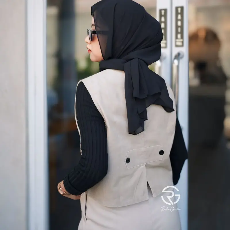 Sella Vest Corduroy Rompi Wanita Corduroy One set Wanita Kekinian Rompi Premium Emma Set Vintage Panjang Atasan Casual 3