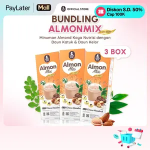 [TRIPLE PACK] MamaBear AlmonMix Less Sugar Rasa Choco Hazelnut - Susu Almond Kaya Nutrisi untuk Ibu Menyusui Halal BPOM