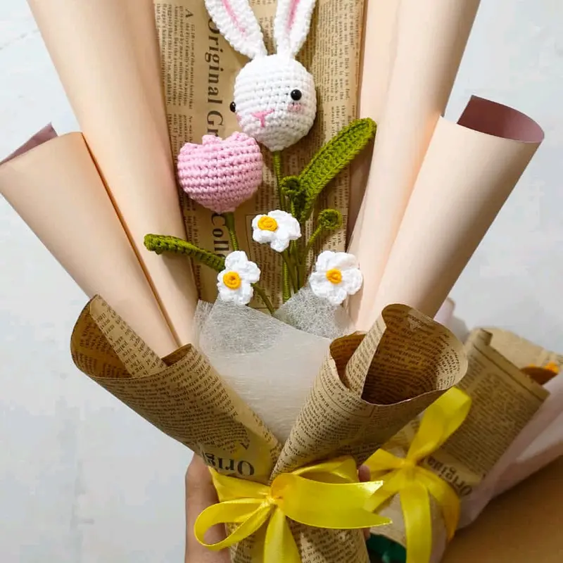 Bunga Tulip rajut handmade/bisa untuk isian buket 2