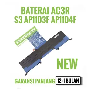 BATERAI UNTUK ACER S3 A5pire S3-391 S3-951 AP11D3F 3 CELL