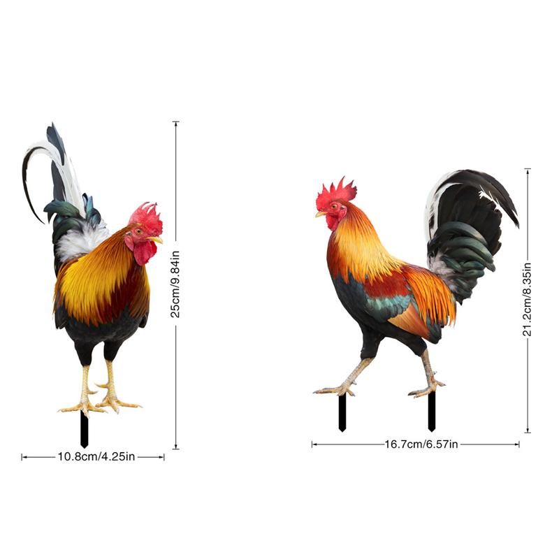 Product Introduction of Courtyard Lawn Backyard Home Decoration Hen Statue Garden Rooster Statue Acrylic Sculpture Outdoor Yard Rooster Decoration 6