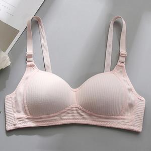 Áo Ngực Không Dây, Mỏng Và Làm Bằng Bông, Bề Mặt Nhẵn, Có Chi Tiết Cao Su, Thích Hợp Cho Bé Gái Trung Học.