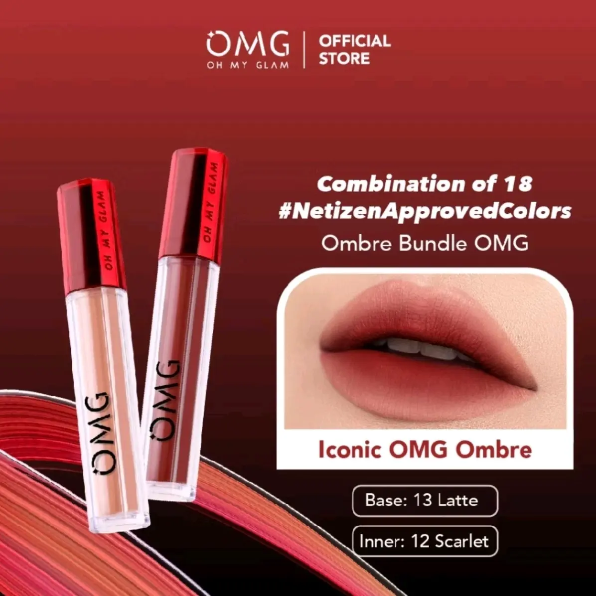 OMG Paket Ombre Lip cream Isi 2pcs