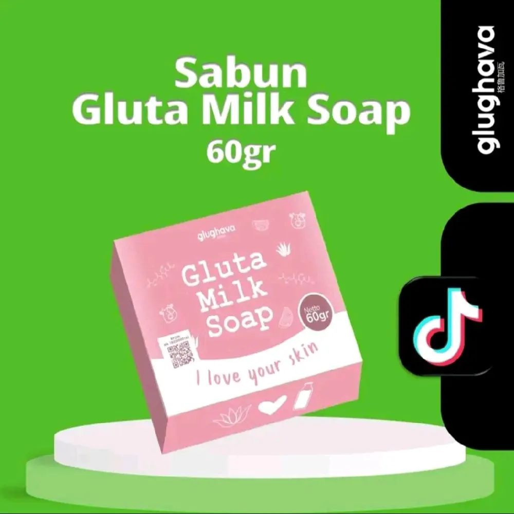 GLUGHAVA GLUTA MILK SOAP 60GR | SABUN GLUTA | BODY SOAP | MEMBERSIHKAN BADAN | MENCERAHKAN