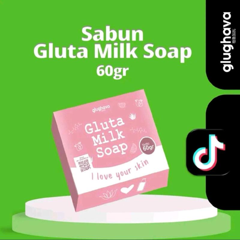 GLUGHAVA GLUTA MILK SOAP 60GR | SABUN GLUTA | BODY SOAP | MEMBERSIHKAN BADAN | MENCERAHKAN 0