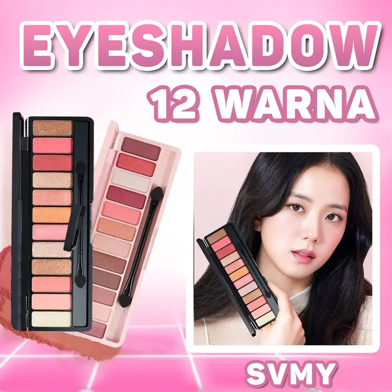 Eyeshadow Palette 12 Warna Waterproof dan Tahan Lama - Make Up Perona Mata Eyeshadow Pallet SVMY LML-Play Color eyes 0