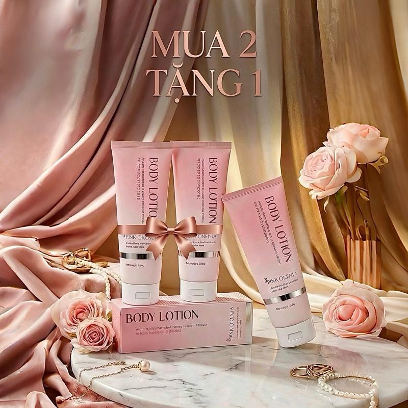  Côm Bô Mua 2 Tặng 1 Hộp kem body Lotion dưỡng trắng da Pink Okenlla 