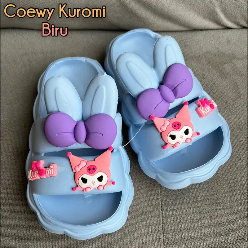 SANDAL SLOP ANAK COEWY KUROMI KELINCI CEWEK PEREMPUAN 2