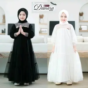 Damara Kids Gamis Anak Terbaru //Pakaia Anak Perempuan Usia 3-13 Tahun Terbaru Muslim Dress Lebaran Tile Shakila Baju Remaja