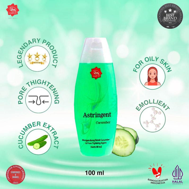 Viva Face Tonic Toner 100ml Untuk Menyegarkan Kulit Melembakan Kulit 6