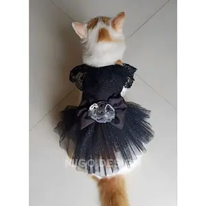 [Migo Design LIMITED EDITION 41] Baju Dress Kucing/ Anjing Hitam Rok Tutu Pesta Mewah Halloween / Pakaian AnaBul Hewan Peliharaan Kucing/  Anjing Jantan Betina / Pet Costume Clothes Kostum Dress Gaun