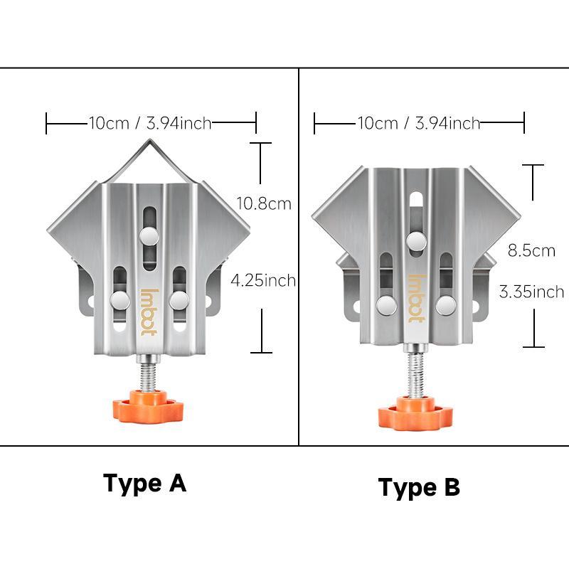 IMBOT，Angle Clamp Stainless Steel Adjustable 90 Degree Right Angle Woodworking Clamp, Durable Rust, Flexible Fixing Clamp, Time-Saving and Efficient, Accurate Assembly 4