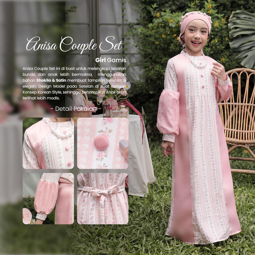 Marves Annisa Gamis Sarimbit Baju Muslim Couple Ibu Anak Perempuan Bahan Shakilla Baju Lebaran 2026