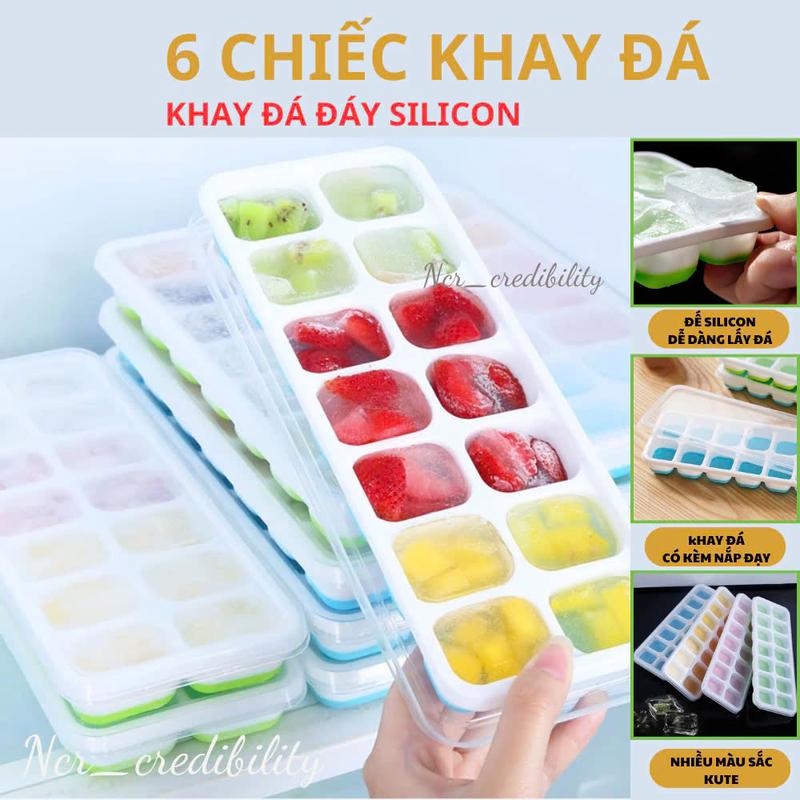 Mua 5 Tặng 1 Khay Làm Đá Silicon Có Nắp Đậy Tiện Lợi.