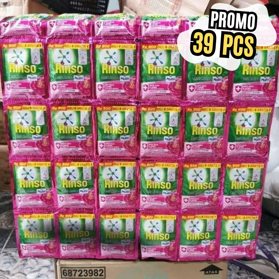PROMO 39 Rinso Renceng 20ml sachet Anti Noda + Molto rose