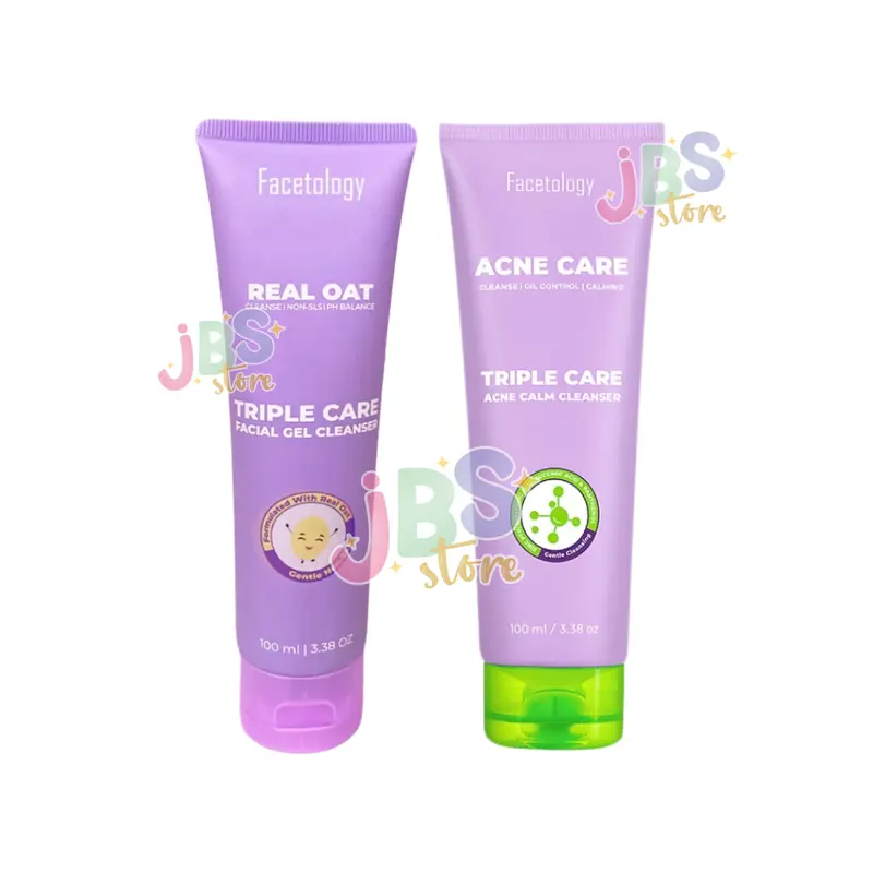 FACETOLOGY Facial Gel Cleanser Real Oat & Acne Calm - Sabun Cuci Muka 0
