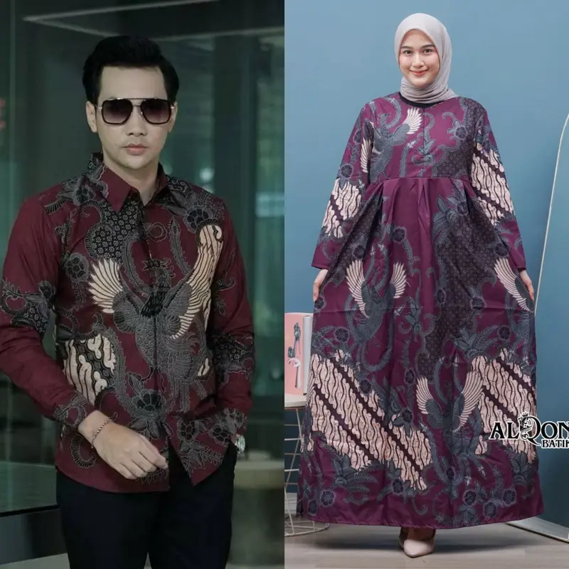 Promo Harga Sepasang Maura Couple - Sania Ruflle Couple Gamis 2024 Terbaru Baju Pasangan Muslim 6