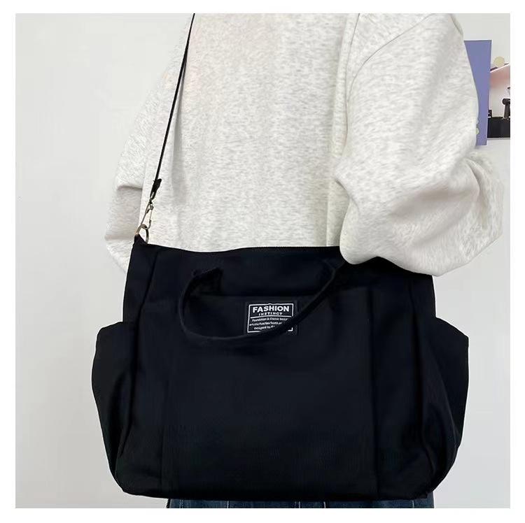 Product Introduction of Túi Vải Tote Nhật Bản, Dày Dặn, Nhiều Ngăn, Phong Cách Thường Ngày Thích Hợp Cho Học Sinh, Có Thể Mang Theo Bằng Tay Hoặc Đeo Một Bên Vai, Túi Đeo Chéo, Lý Tưởng Cho Trường Học, Thiết Kế Đơn Giản 12