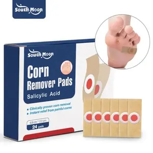 24 PCS Medicated Corn & Callus Removal Patches Salicylic Acid Foot Treatment Plasters Penghilang Kulit Keras Tanpa Sakit untuk Dewasa di Atas 16 Tahun