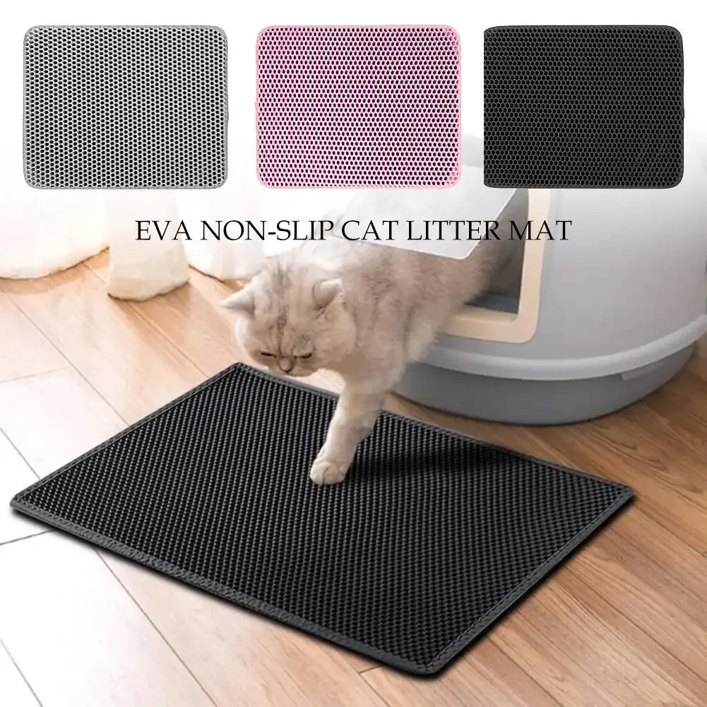 Thảm Cát Vệ Sinh Cho Mèo EVA Hai Lớp, Hộp Cát Vệ Sinh Cho Thú Cưng, Thảm Lọc Cát, Chống Mài Mòn Và Chống Trầy Xước, Thảm Kiểm Soát Cát Vệ Sinh Cho Mèo