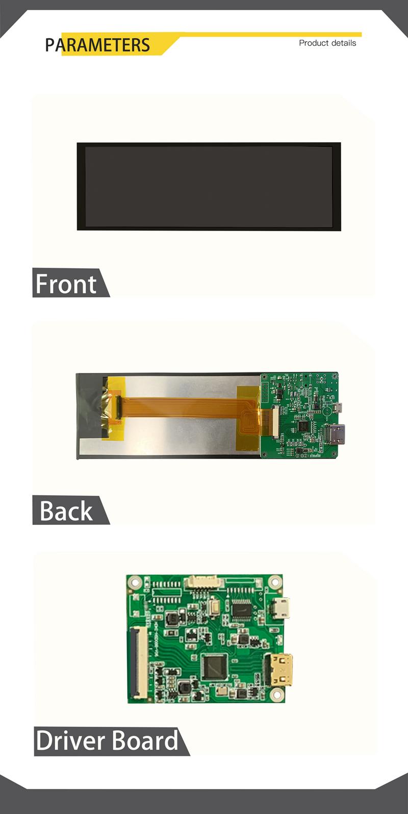 Product Introduction of LESOWN 7.9 inch HDMI LCD 500 High Brightness 7.9" 400x1280 IPS Screen Sub Display Module for Aida64 Raspberry Pi PC Case CPU GPU 1