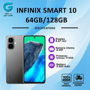 Infinix Smart 10 | Smart 9 (4GB/128GB) (4GB 64GB) Garansi Resmi