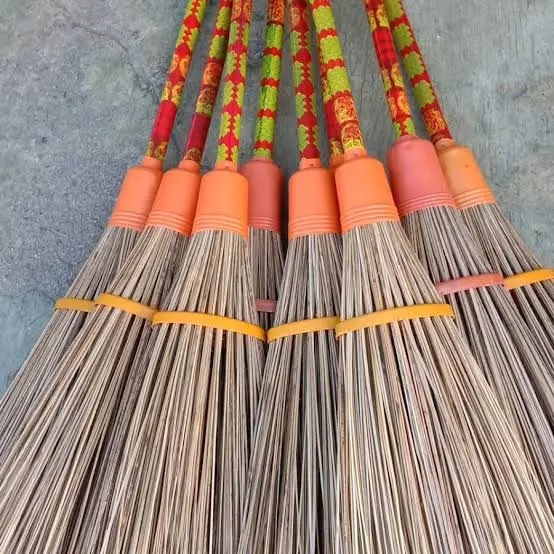 sapu lidi sapu taman lidi gagang kayu kuat awet garasi tanpa pengki 0