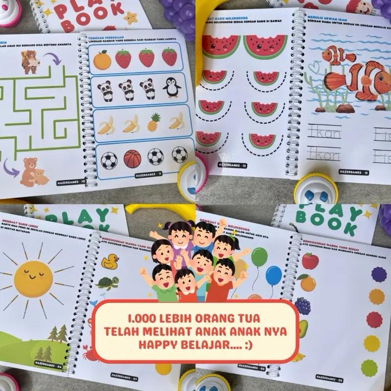 Play Book Buku Aktivitas Anak Worksheet Usia 2 3 4 5 Tahun 2
