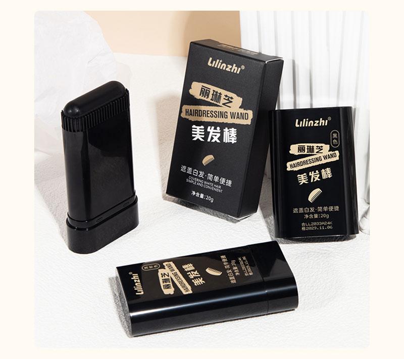 Lilinzhi Tongkat Pewarna Rambut Tanaman Hitam Murni Sekali Pakai Aman Tanpa Efek Samping Cocok untuk Menutupi Artefak Memudar Pewarna Rambut Hitam & Coklat di Rumah Penghitam Black Black Penghitam