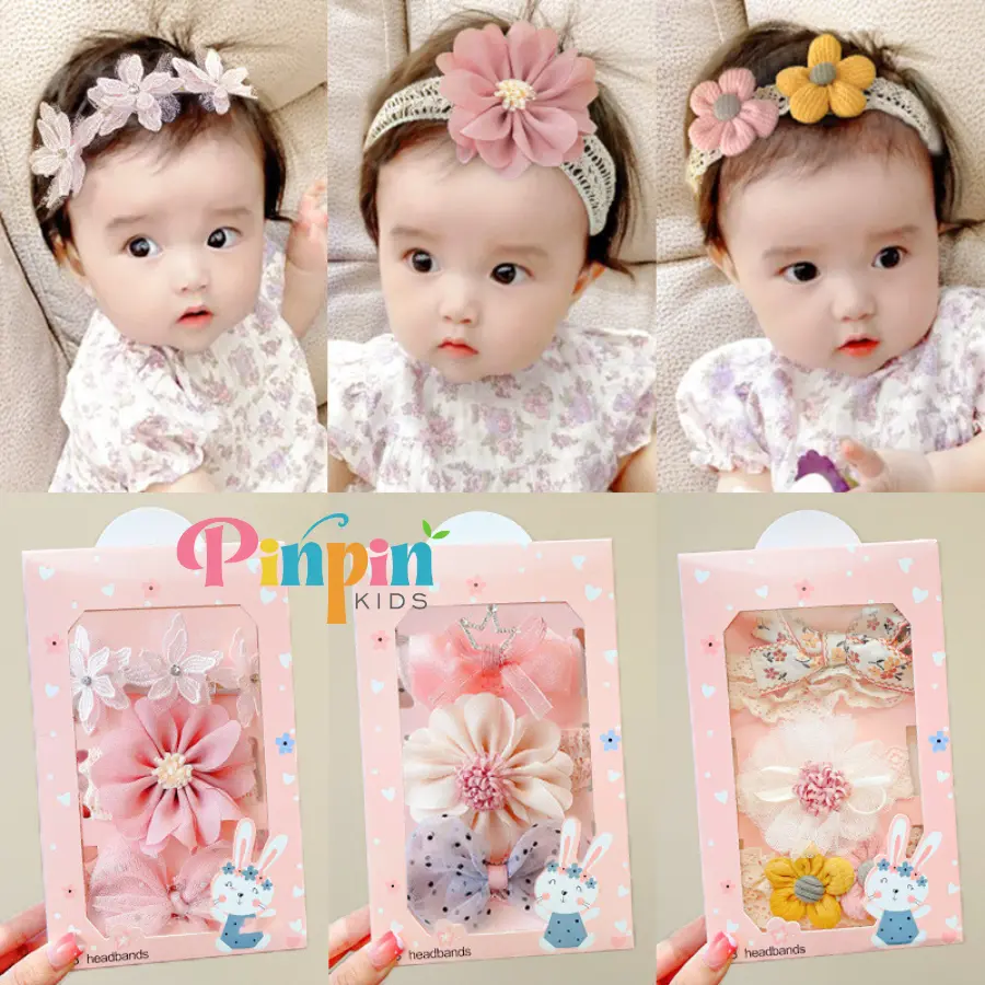 Pinpin Kids - Set Bandana Bayi isi 3 pcs / Headband Anak Premium