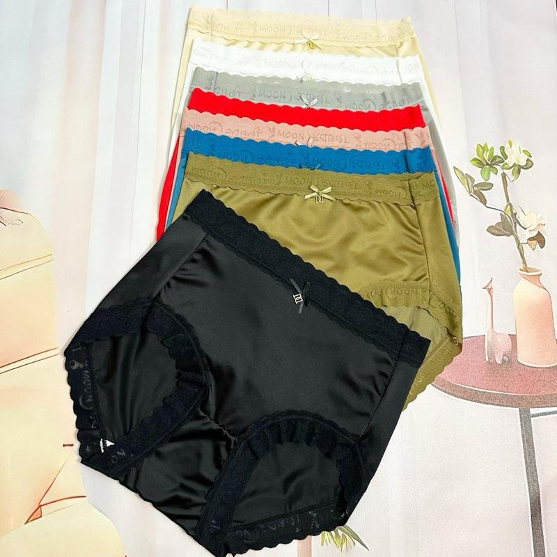 Combo 5-10 Quần Lót Su lụa lụa satin cạp cao tới rốn mềm mại hàng cao cấp 38-89kg Quần Chíp Nữ lụa cạp cao chỉ giặt tay thanh lịch Voi Women