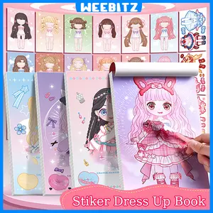 Buku Stiker DIY Stiker Dress Up Book Buku Sticker DIY Jadul Lucu Sticker Dress Up Book