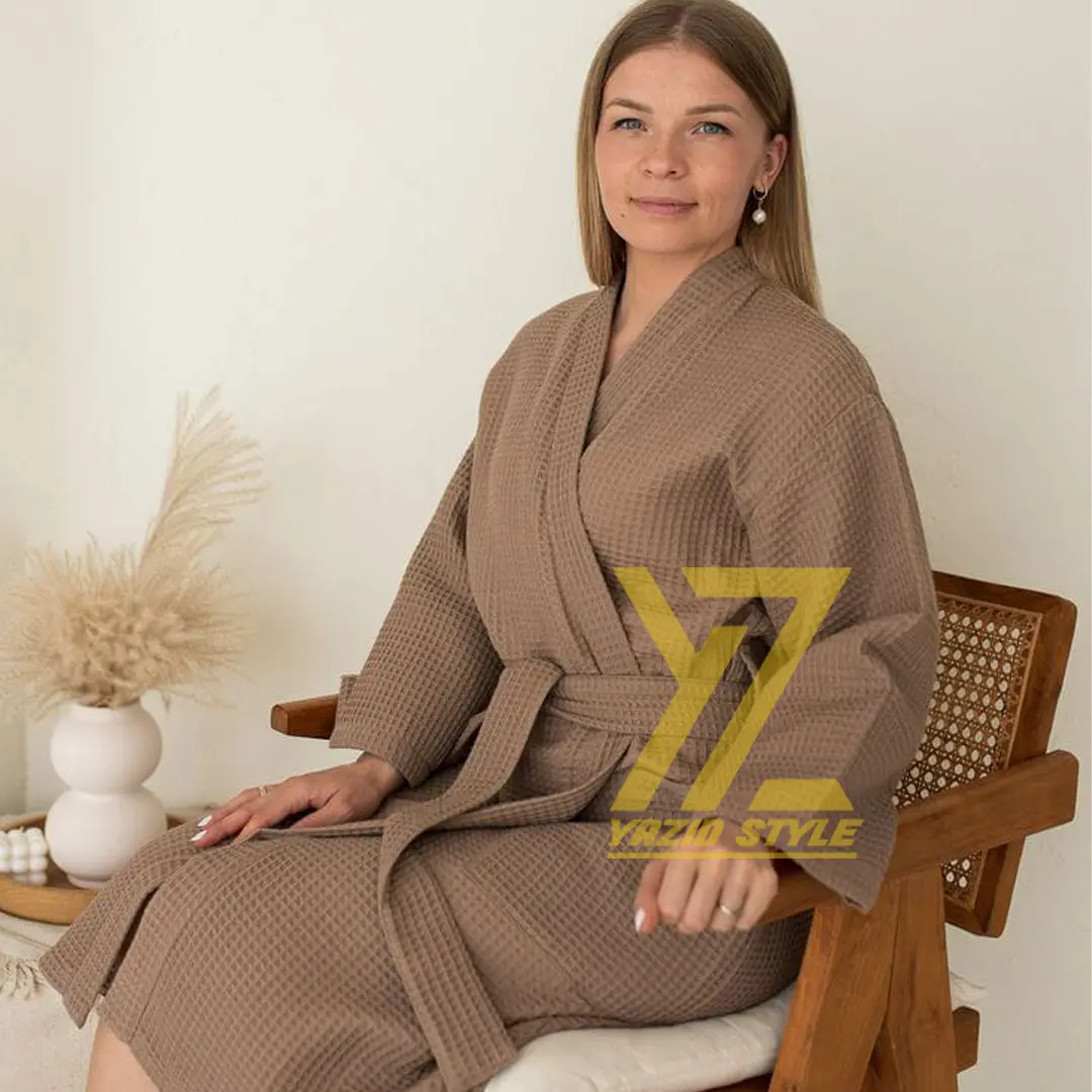 Zikri Kimono Handuk Bathrobe Waffle Luxury Hotel Kimono Handuk Hotel Baju Tidur Dress