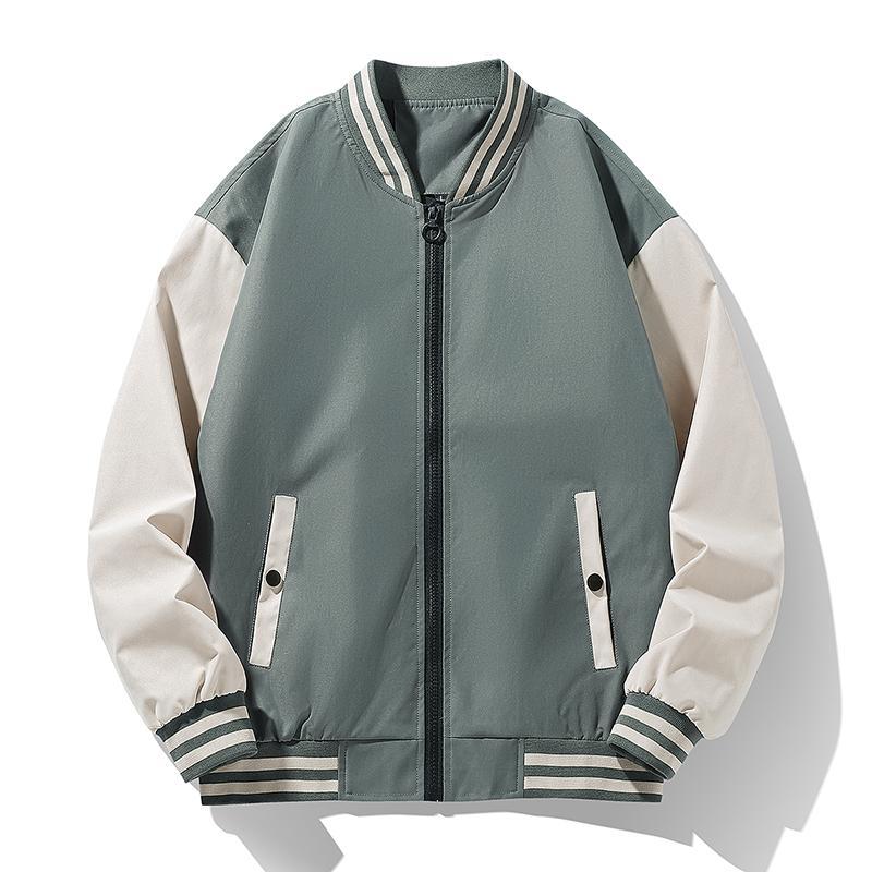Hot selling men's top loose casual trendy brand fashionable color matching jacket 2