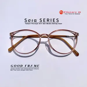 Frame Kacamata Sora Kacamata Cat Eye 8146 Piistore ID Blueray Lensa Photocromic Eyewear Glasses Bluecromic