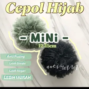 Cepol Mini Schrunchie Hijab Ukuran Mini Gak Bikin Pusing Love Scrunchie rambut anti tulle kream Cepoll