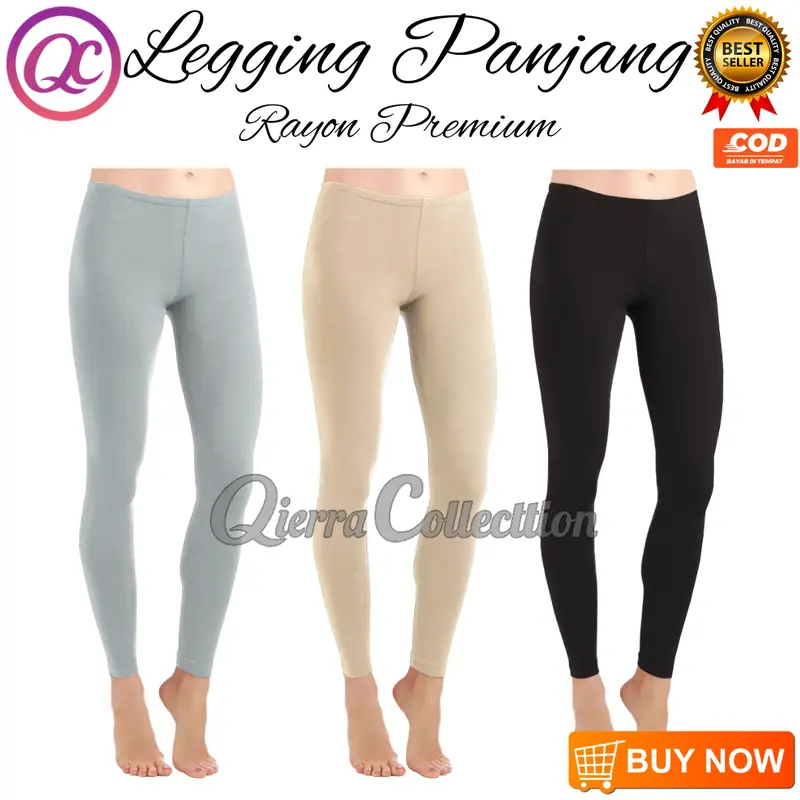Legging Polos Warna Bahan Spandex Rayon Dan Jersey Super size L, XL, XXL READY STOK Wanita Celana Panjang Tebal Dewasa Hitam 1