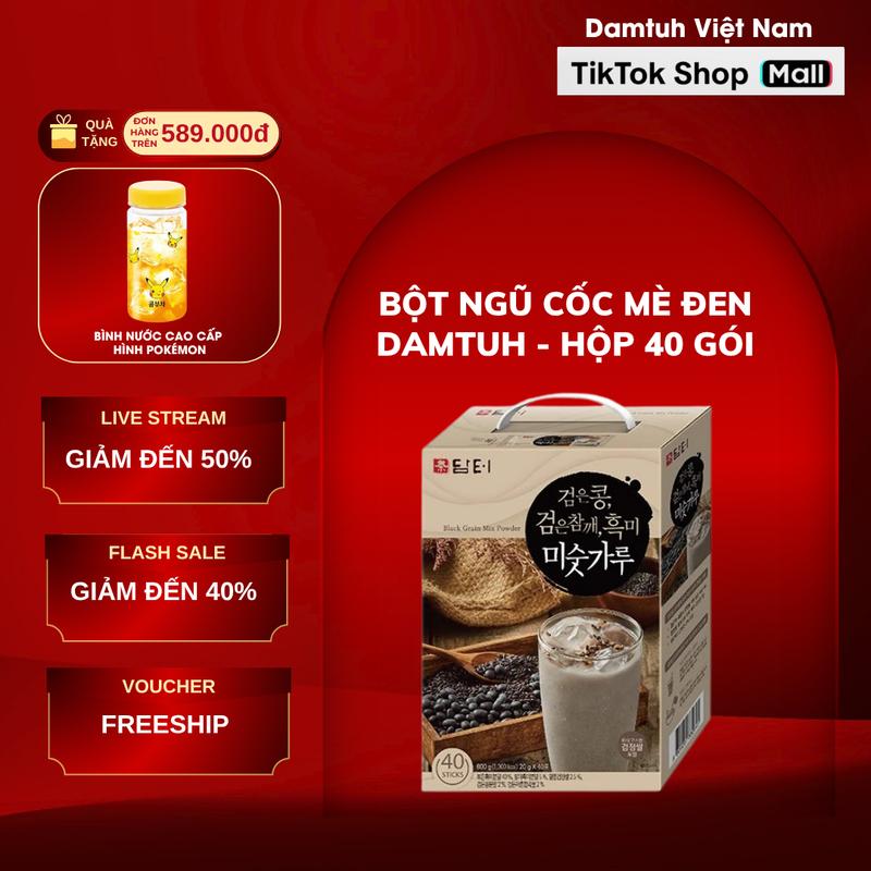  Ngũ Cốc Mè Đen Damtuh Hàn Quốc - Hộp 40 Gói 
