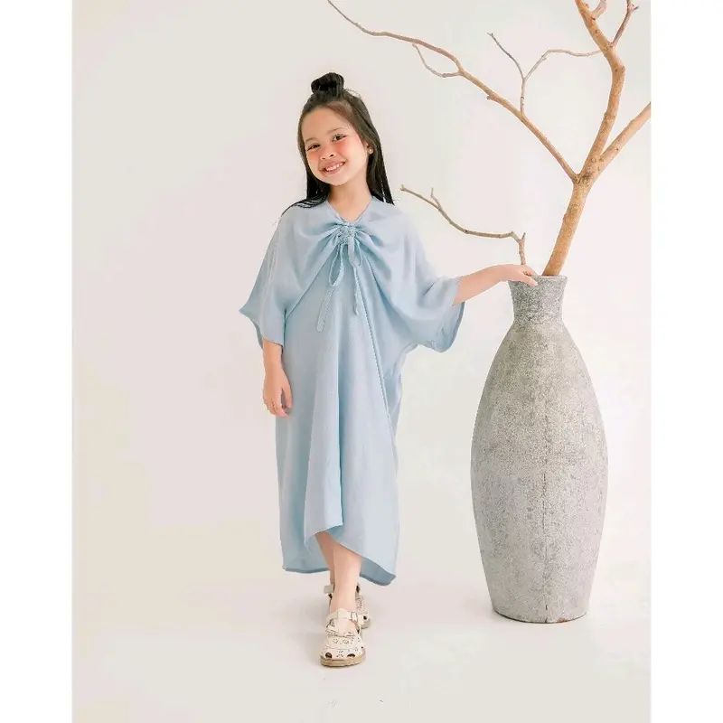 KAFTAN ANAK TERBARU LEBARAN 2024 VIRAL KEKINIAN BAJU LEBARAN ANAK BUTIK PREMIUM  Polos Katun 2