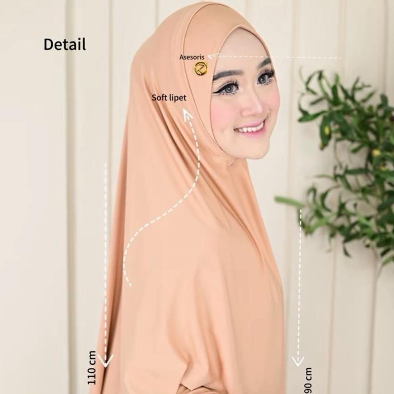 BYZANOO - XL MARISA HIJAB INSTAN JUMBO KHIMAR HIJAB BERGO UMROH DAN KAJIAN