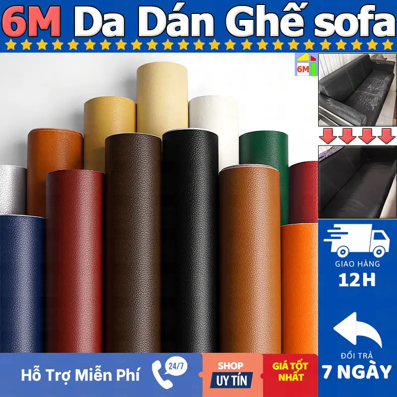 【Tặng 20*10CM da】6M 20CMX10CM Da dán ghế sofa da tự dính sửa chữa đồ da đa năng Độ dày 0.6mm Tự dính PU Faux Leather Patch Sửa chữa da Sofa Bền không thấm nước Sửa chữa ghế ô tô