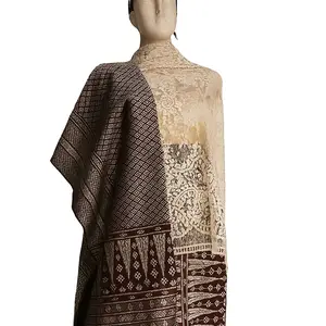 Hutagaol Songket Tumtuman Benang Tanpa Sambungan Warna Mahogany Motif Eksklusif oleh Hutagaol Songket